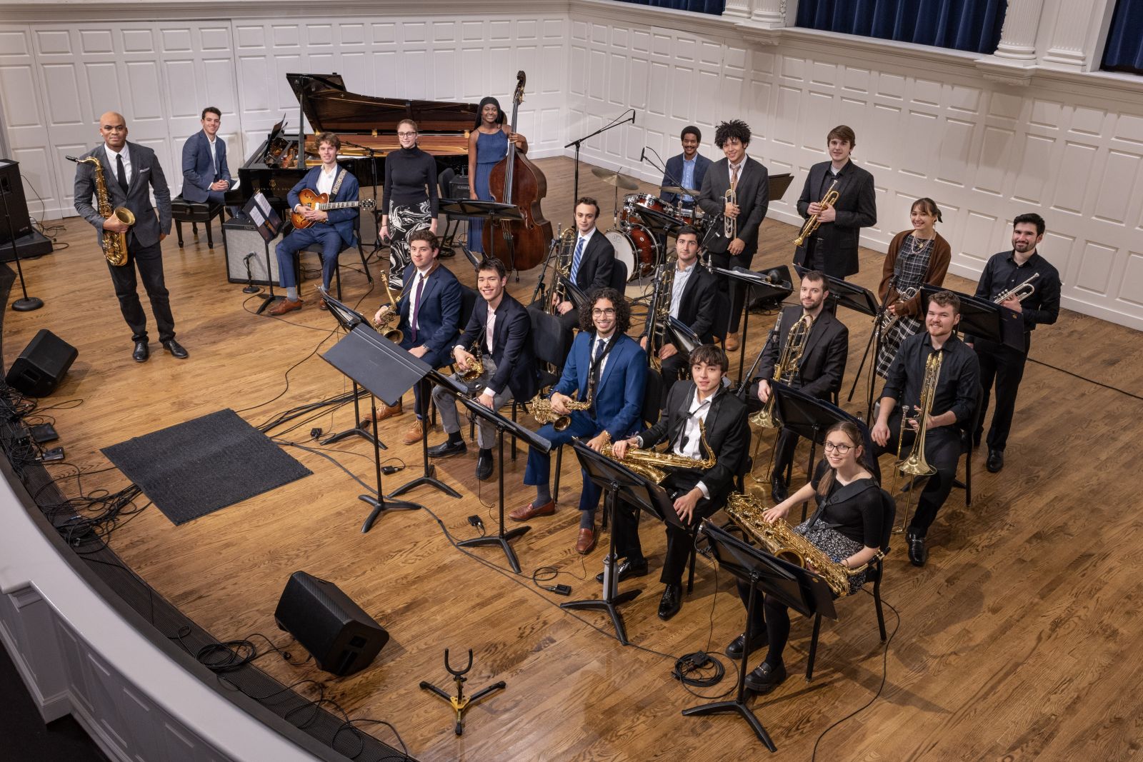 Yale Jazz Ensemble at Dizzy's Club, with guest artists Randy Brecker and Wayne Escoffery, April 2019.